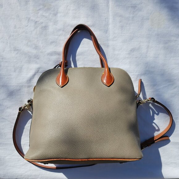 Dooney & Bourke Brown Pebbled Leather Hand Bag - Picture 2 of 5